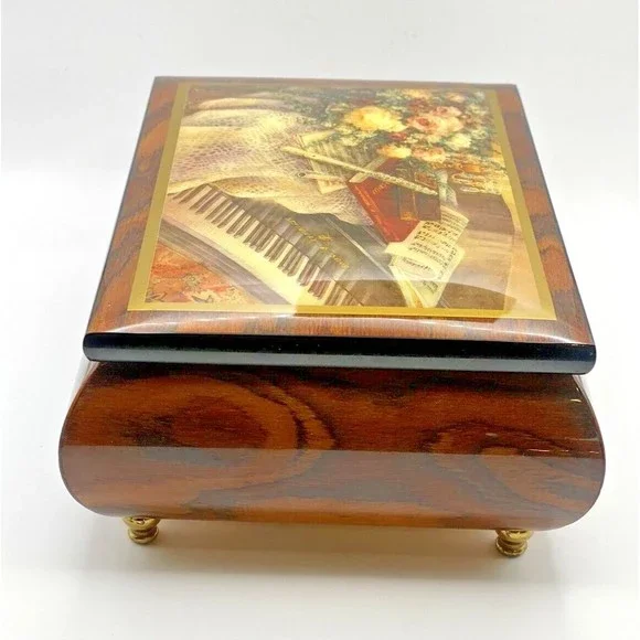 Lena Lui Ercolano Italy Wooden Music Box Presents Harmonic Duet by Lena Liu Decor